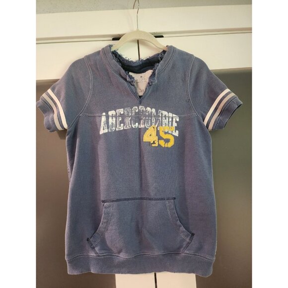 Y2K Abercrombie & Fitch Adirondack Shortsleeve Womens Sweatshirt Fits M/L READ - Picture 1 of 7